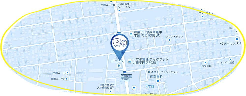 島野おとなこども歯科アクセスマップ